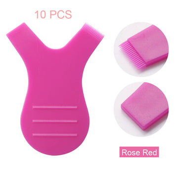 10PCS Y Shape Silicone Lash Lift Brush Eyelash Perming Curler